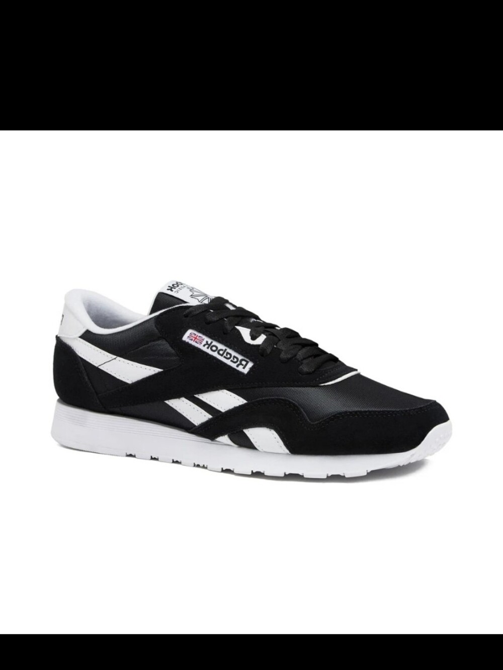 Reebok Black and White Retro Runner Men